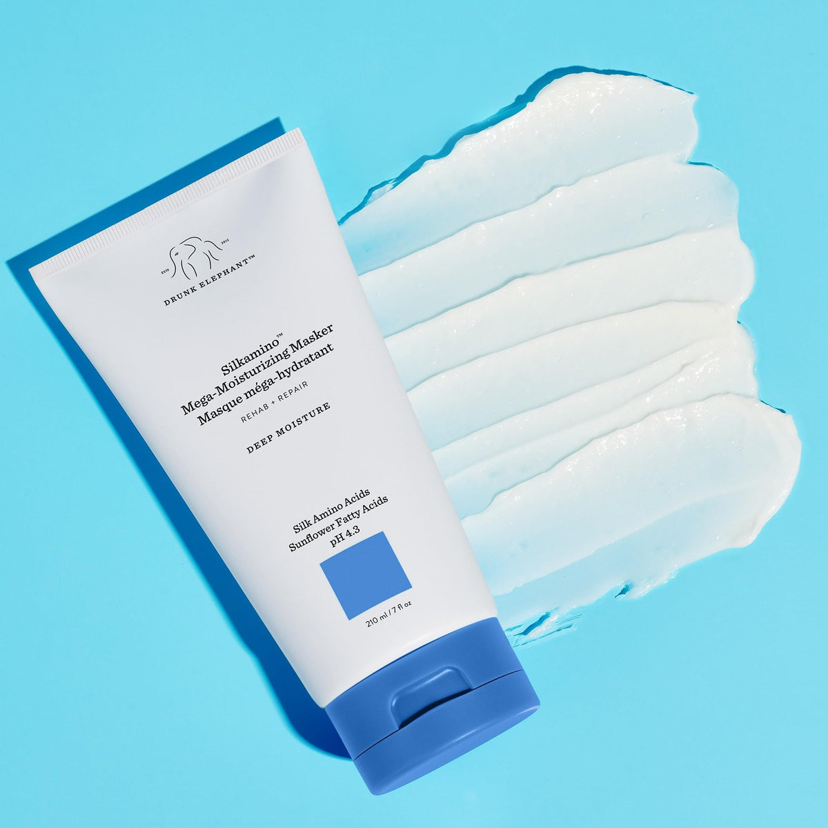 Drunk Elephant texture close-up revealing creamy mask consistency for easy spread