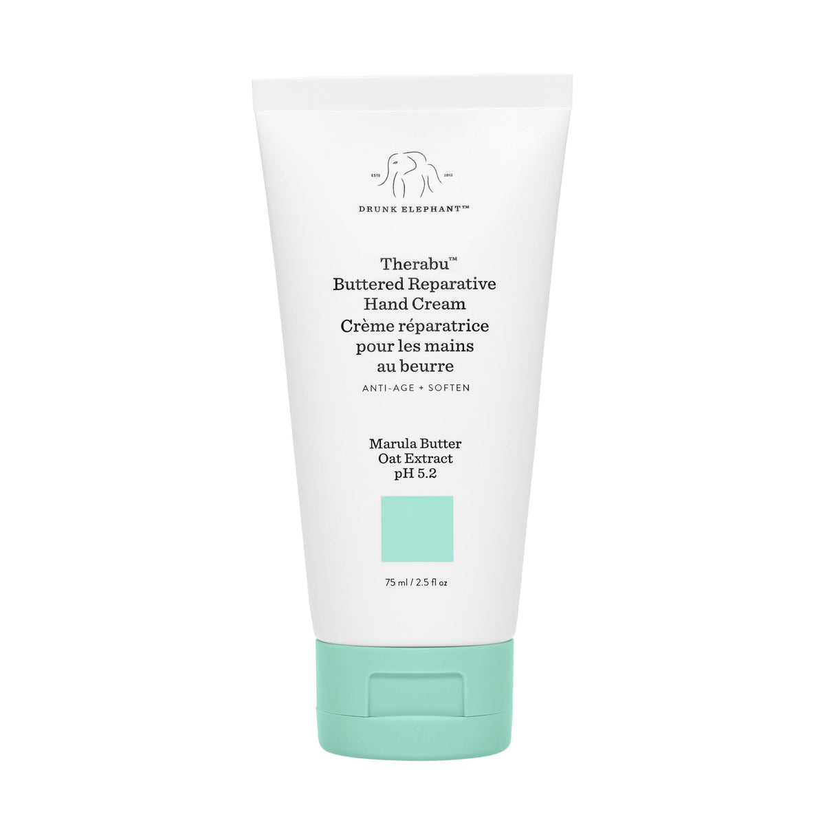 Drunk Elephant front packaging showing tube and clean clinical benefit
