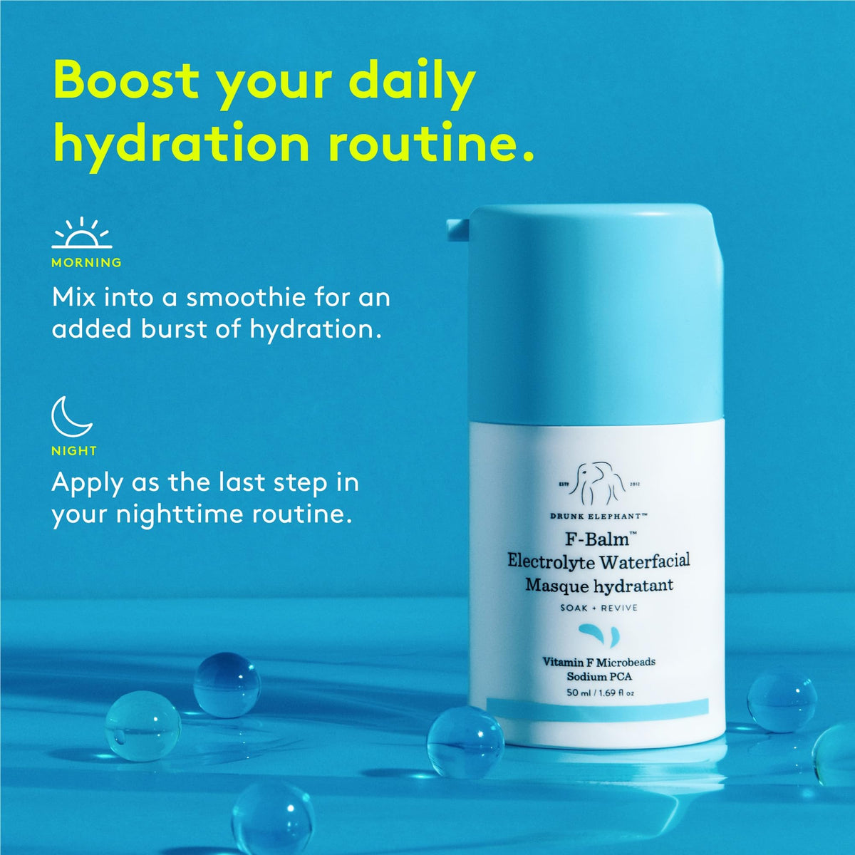 Drunk Elephant vitamin F beads bursting in product delivering targeted emollience benefit
