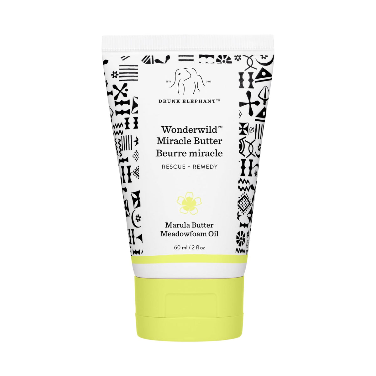 Drunk Elephant Wonderwild front jar showing packaging and product name benefit: visible clean luxury