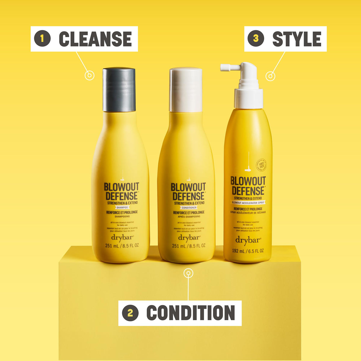 Drybar applying conditioner to hair demonstrating detangling and reduced breakage benefit