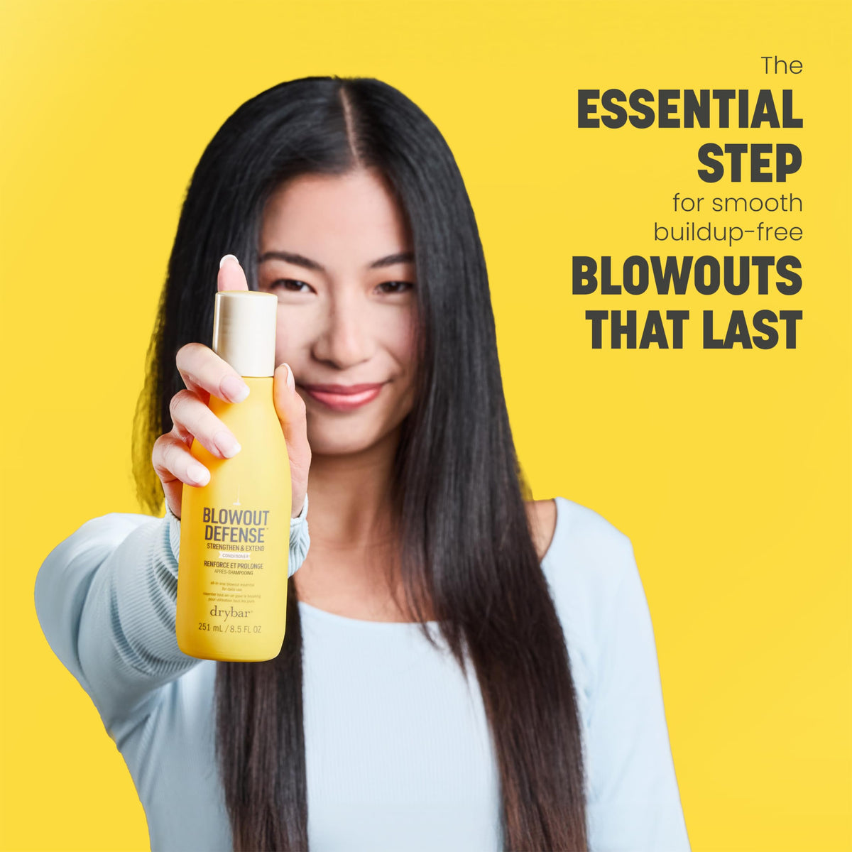 Drybar conditioner on bathroom shelf suggesting everyday routine convenience benefit