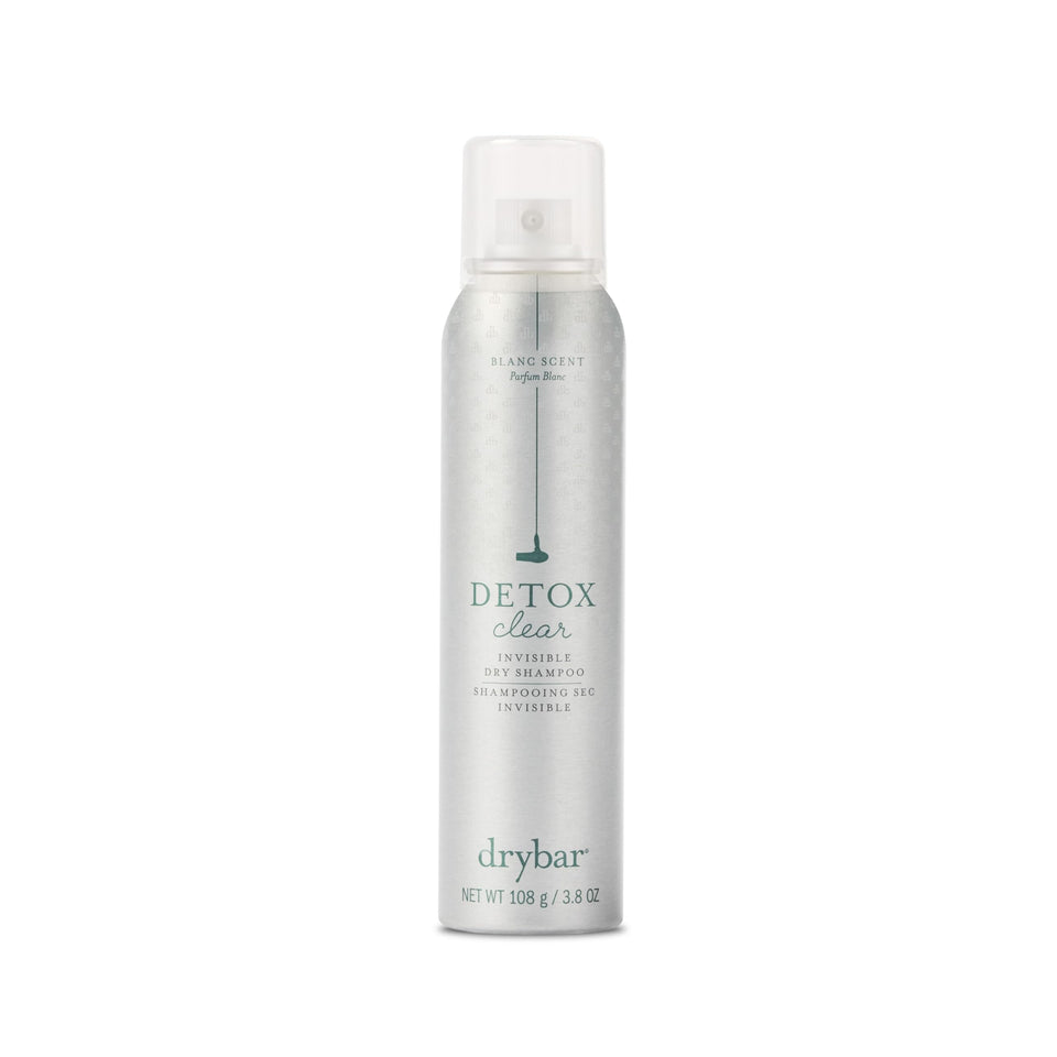 Drybar Detox Clear front packaging shows clean label and size for quick identification