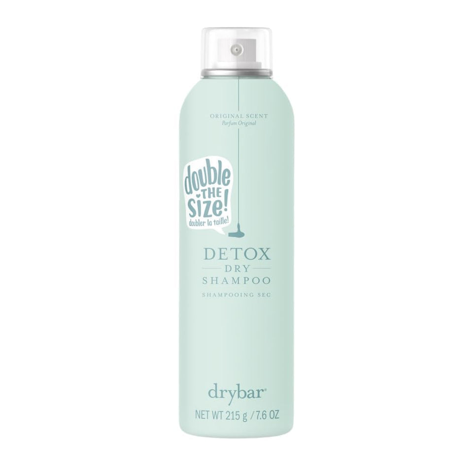 Drybar Detox front packaging showing bottle and label, highlighting jumbo size benefit