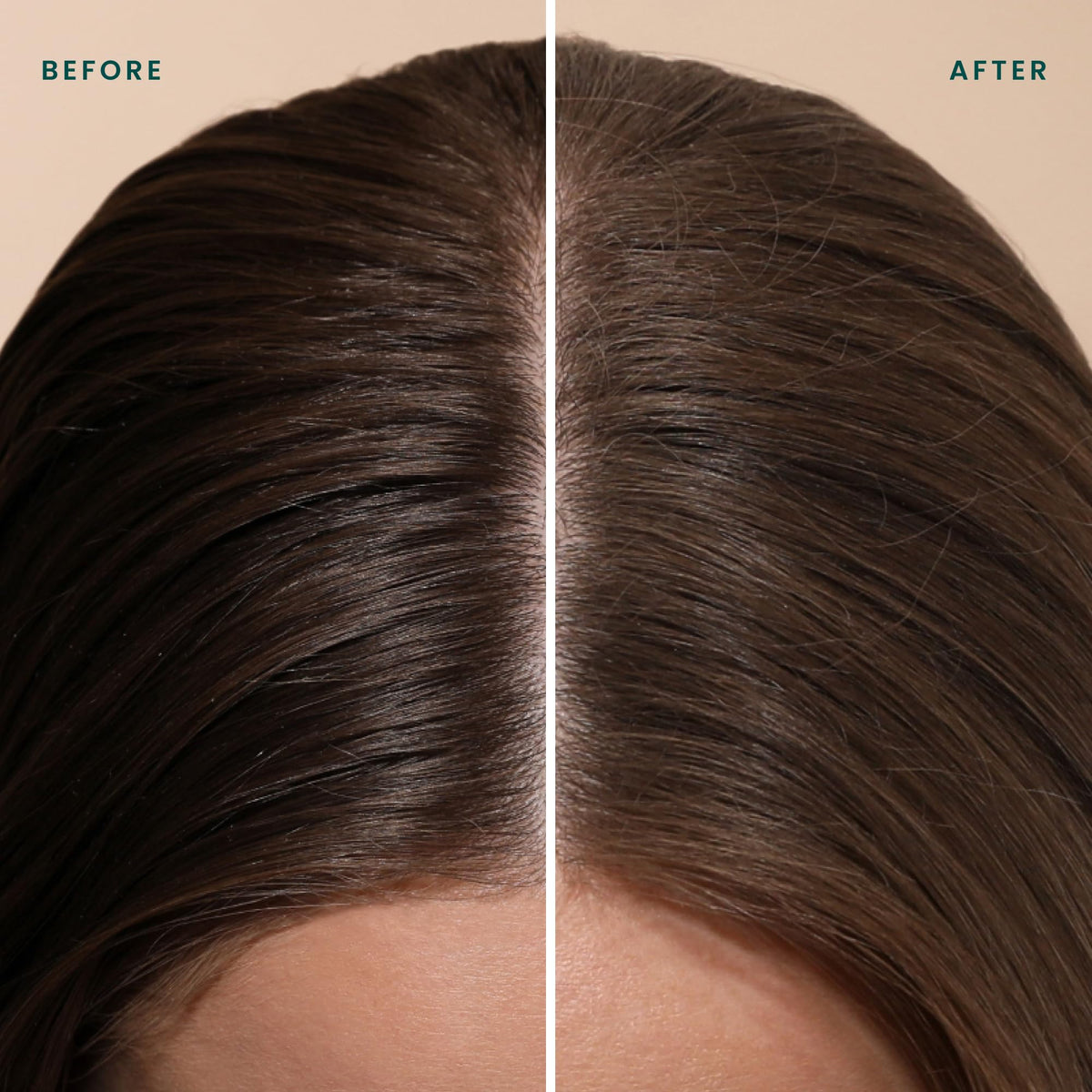 Back label close-up listing ingredients and vegan, cruelty-free benefits of Drybar