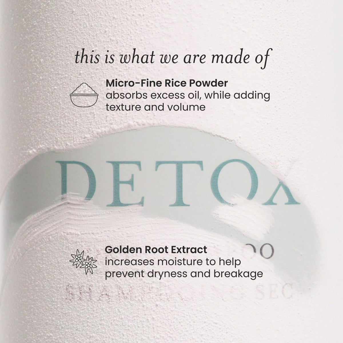 Drybar spray applied to roots demonstrating oil absorption and instant lift