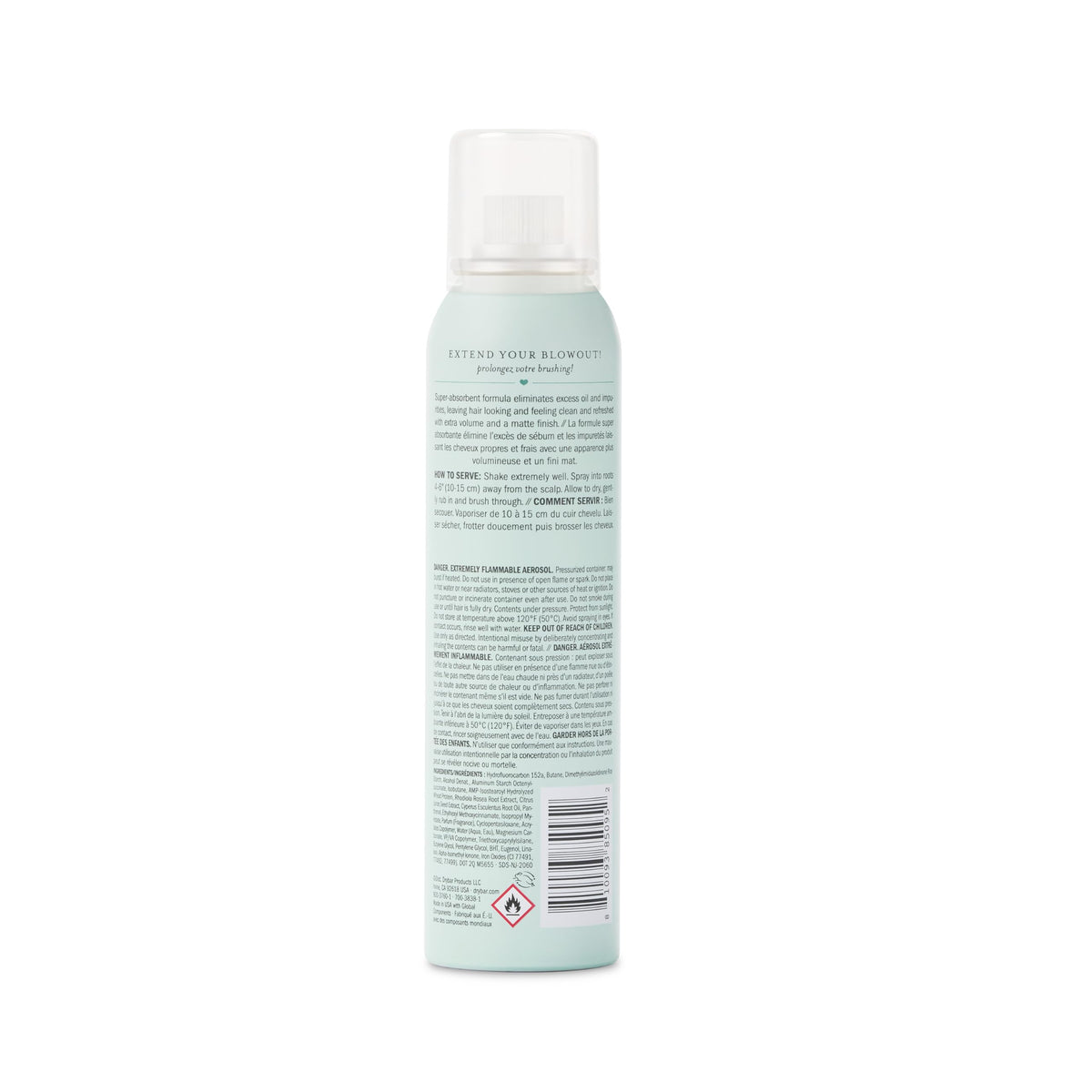 Drybar Detox tucked into a travel bag illustrating on-the-go refresh and convenience