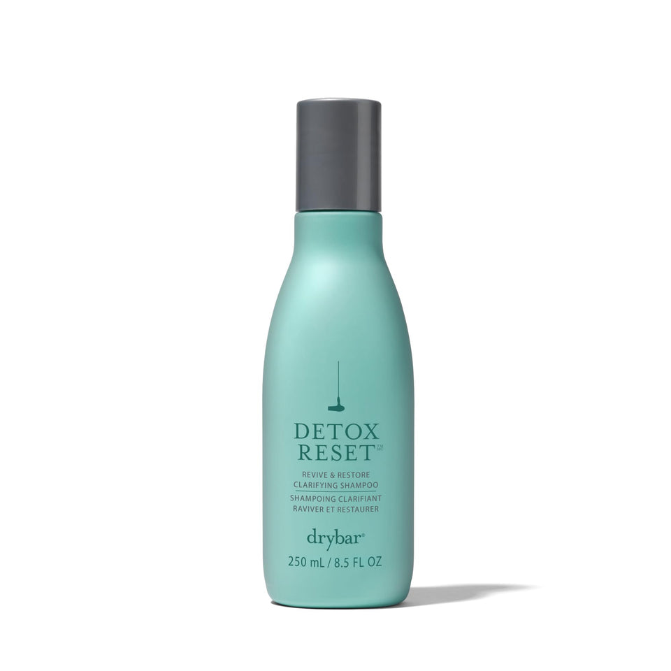 Drybar front bottle showing product packaging and easy-to-identify branding benefit clarity