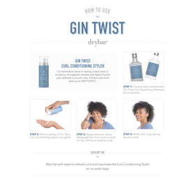 drybar on damp curly hair showing enhanced curl pattern and reduced frizz