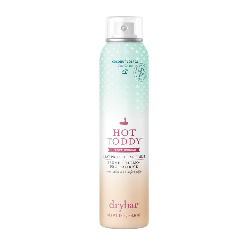 Drybar front packaging showing bottle and brand, highlights lightweight protection