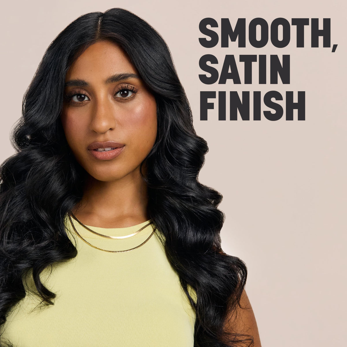 Drybar mist texture on hair strands, illustrates smooth satin finish