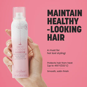 Drybar product in a salon environment, conveys professional styling benefits