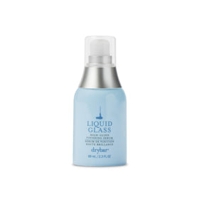 Drybar Liquid Glass front packaging showing sleek bottle and high-gloss promise