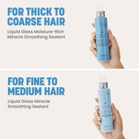Drybar Liquid Glass label close-up displaying key ingredient information