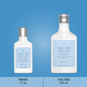 Drybar bottle staged on bathroom shelf for salon-style at-home routine