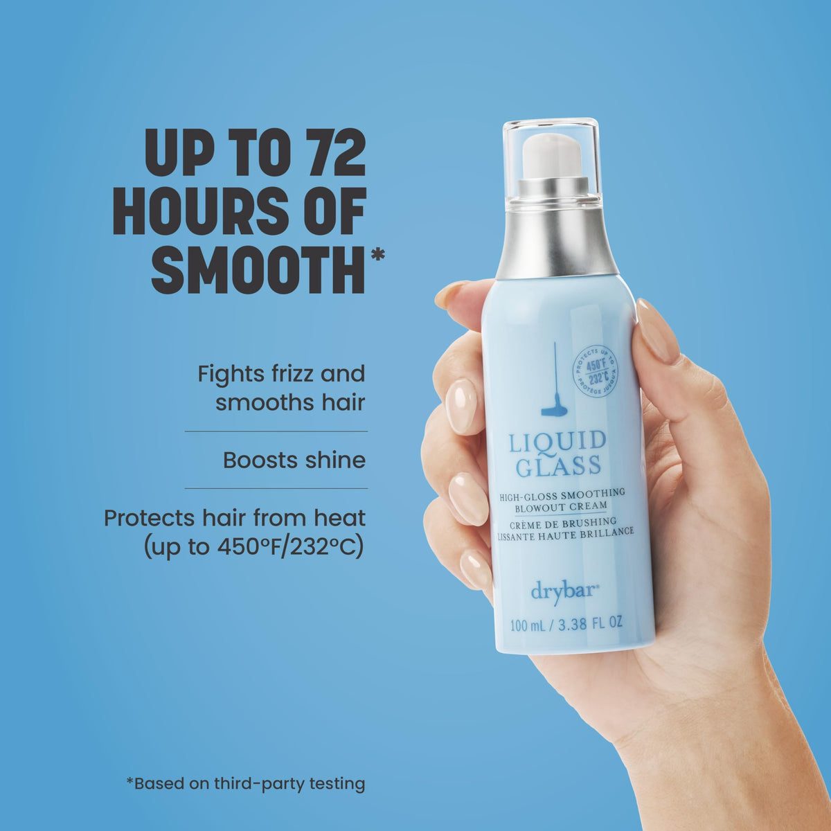 Drybar pump dispensing cream texture for quick absorption benefit