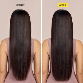 Drybar Liquid Glass serum texture closeup highlighting lightweight sheen benefit