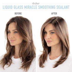 Drybar Miracle Smoothing Sealant spray nozzle showing frizz-control benefits