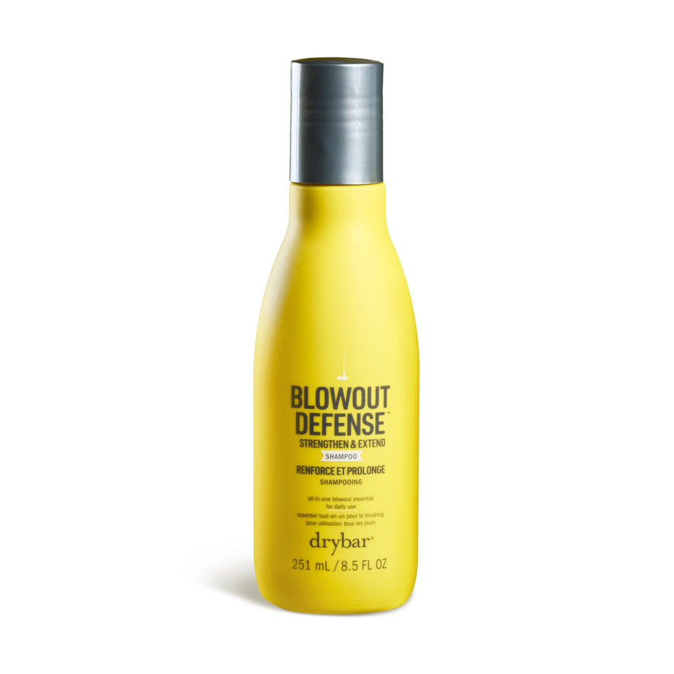 Drybar front packaging showing bottle and branding, highlights professional look