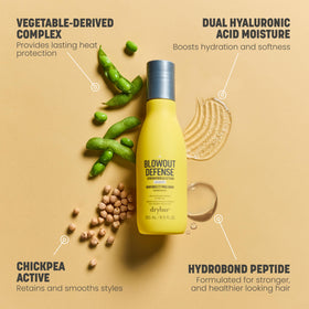 Drybar bottle in hand for scale, shows travel-friendly size and grip