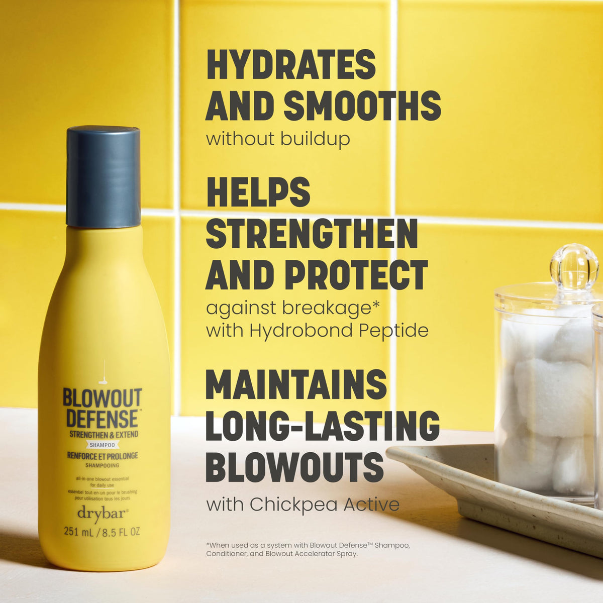Drybar shampoo foam texture close-up, demonstrates creamy lather and hydration