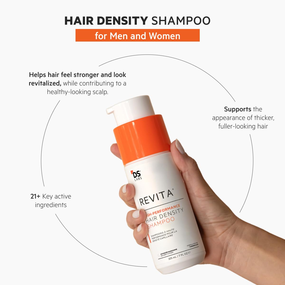 DS Laboratories close-up of side label and ingredients list highlighting gentle formulation benefit