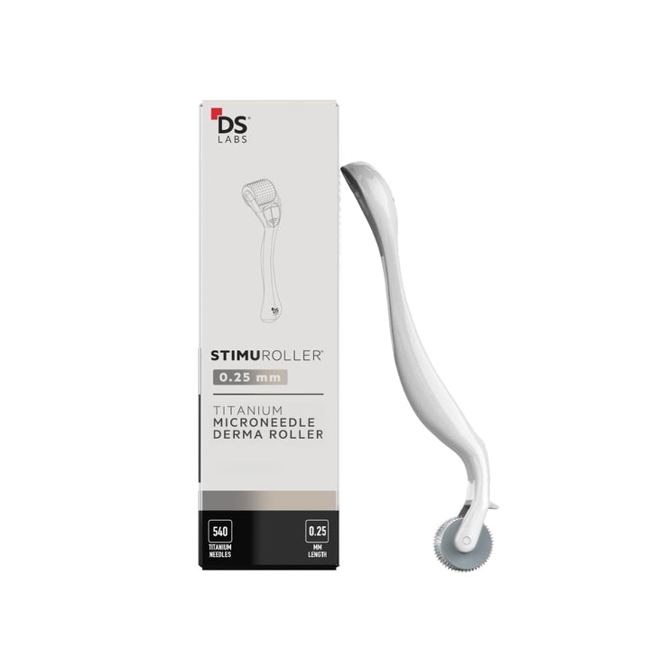 DS Laboratories StimuROLLER front view showing compact handle and roller for easy use