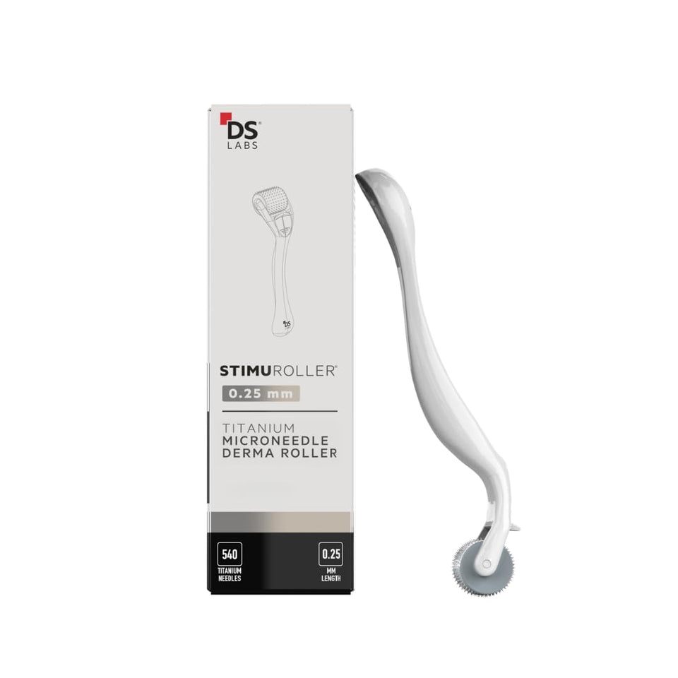 DS Laboratories StimuROLLER front view showing compact handle and roller for easy use