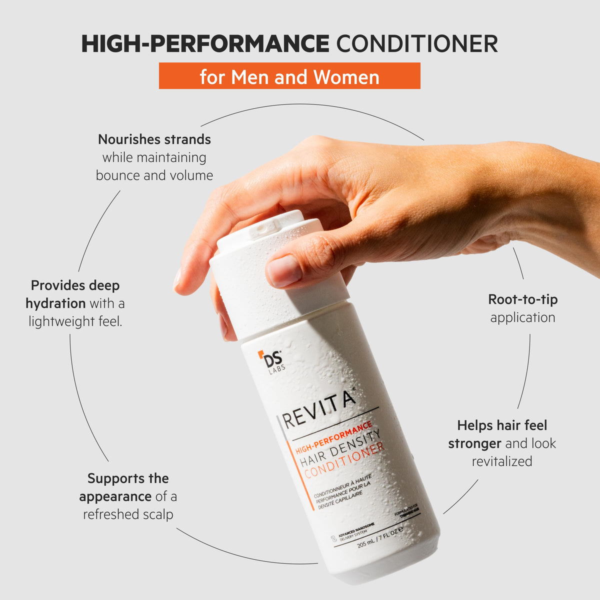 DS Laboratories conditioner texture swatch providing lightweight hydration