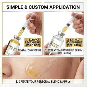 DTMIEAXN ampoule held in hand for scale illustrating travel-friendly size