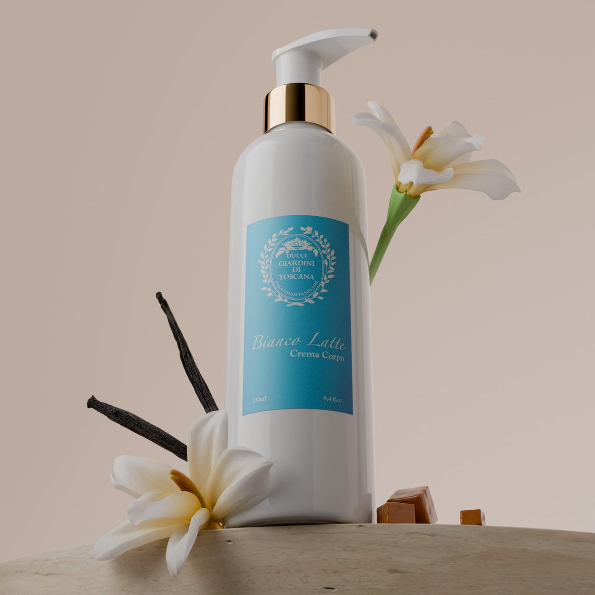 Ducci Giardini Di Toscana cream applied to forearm demonstrating smooth, non-greasy finish