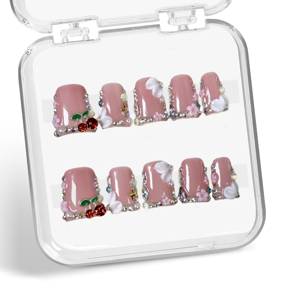Generic Duck front packaging showing full-cover press on nails, easy salon results
