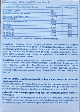 Ducray ingredients label with amino acids and botanicals for informed choice benefit