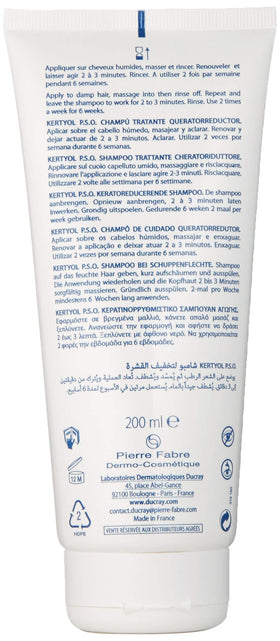 Ducray label close-up highlighting ingredients and clear usage instructions