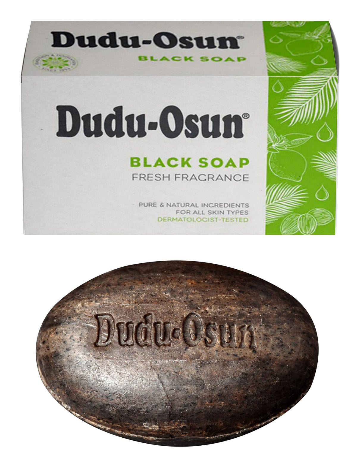 Close-up of Dudu-Osun soap texture highlighting natural ingredients and rich lather