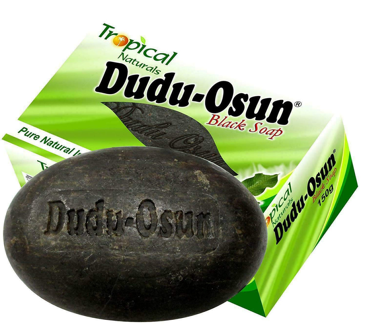 Dudu-Osun bar close-up texture highlighting natural grain and color