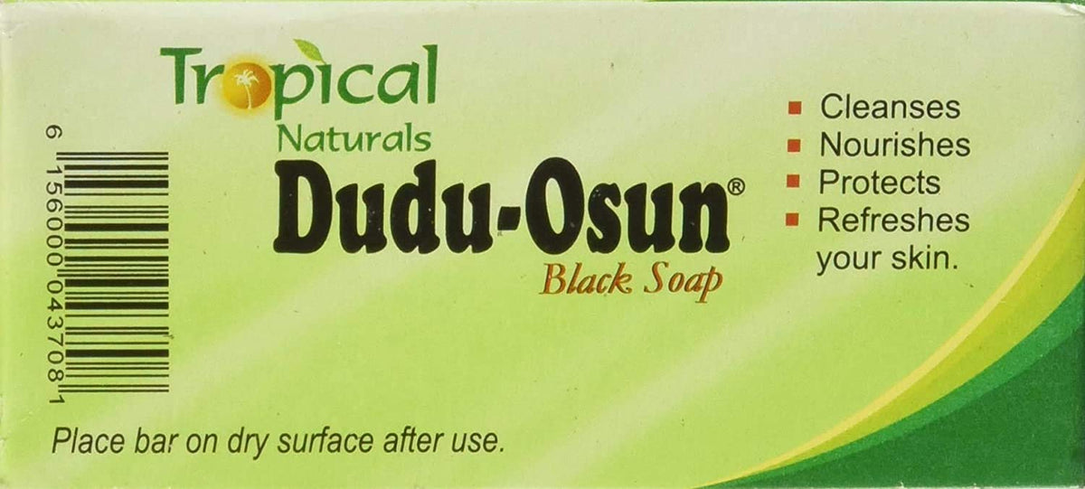 Dudu-Osun ingredient label close-up listing shea butter and oils