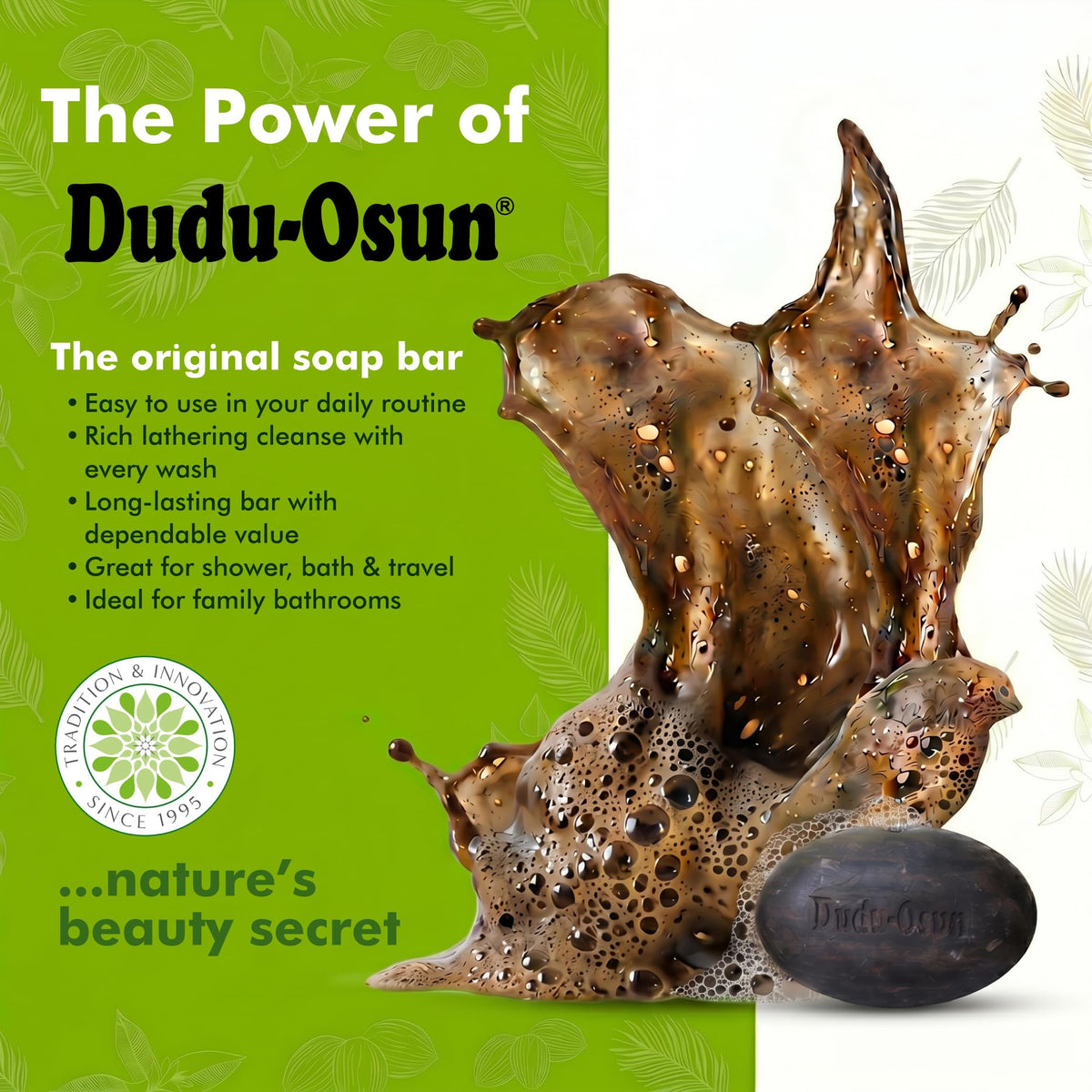 Dudu-Osun lather texture on washcloth showing rich foam for effective cleansing benefit