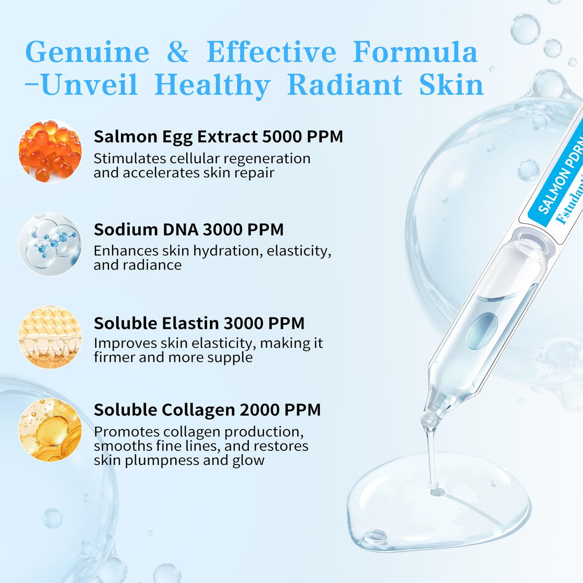 Dujoju ampoule in hand scale showing compact 1.5ml size for travel