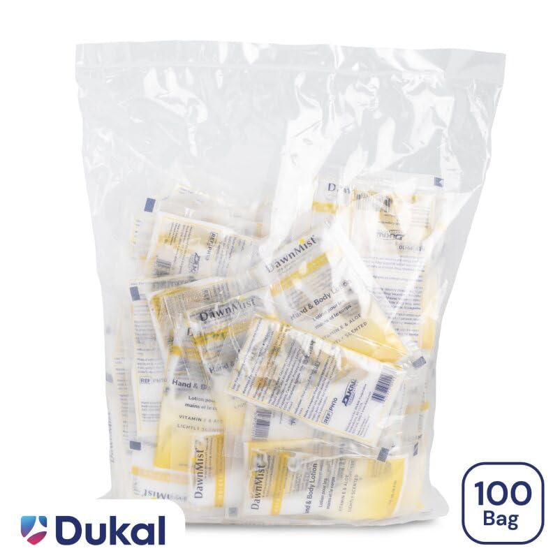 Dukal lotion pouring from packet close-up highlights fast-absorbing texture