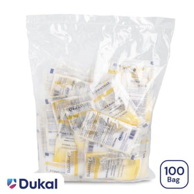 Dukal lotion pouring from packet close-up highlights fast-absorbing texture
