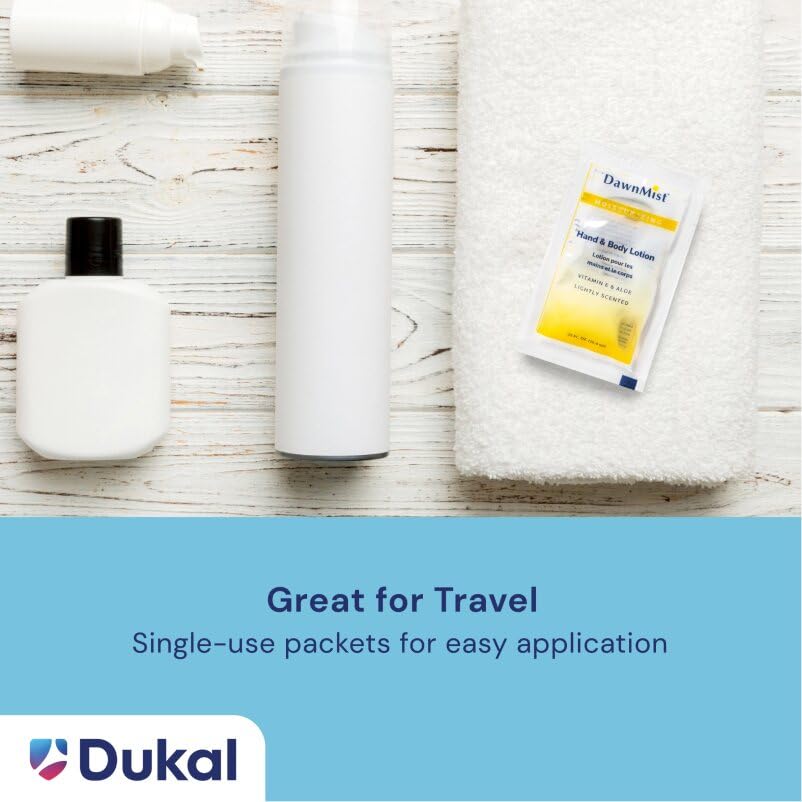 Open Dukal packet being applied to skin showing single-use sanitary benefit