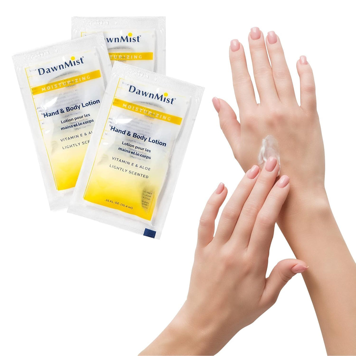 Dukal 100 packets spread flat demonstrating bulk supply convenience