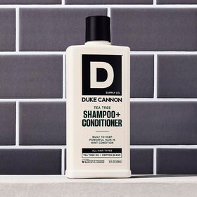Duke Cannon texture close-up showing gel consistency and conditioning benefits