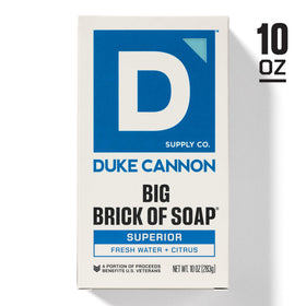 Duke Cannon creating rich lather in hand for effective cleansing benefit