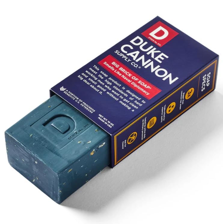 Duke Cannon bar creating rich lather in shower, effective cleansing benefit
