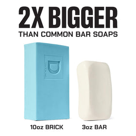 Duke Cannon bars in shower lifestyle scene illustrating durable bars for active routines