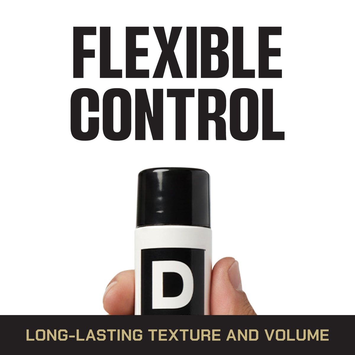 Side-by-side before and after hair volume, Duke Cannon illustrating fuller matte finish