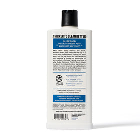 Duke Cannon bottle label close-up showing scent names and readability for informed choice