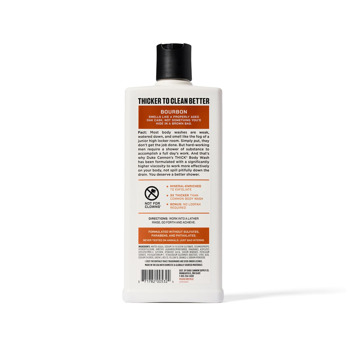 Duke Cannon bottle placed with bath accessories suggesting daily routine
